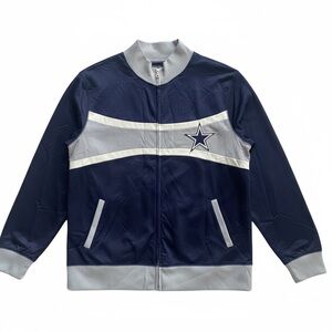 Dallas Cowboys Team Apparel Mens Embroidered Spell Out Full Zip Track Jacket XL